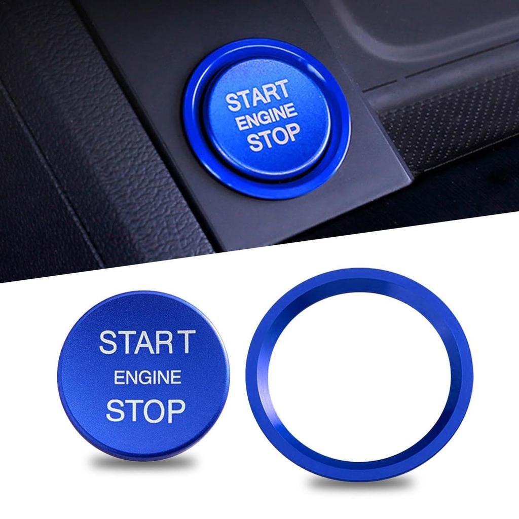 Start Button Cover Ring Engine Start Starter Ring Aluminum Cover Car Interior | Universal