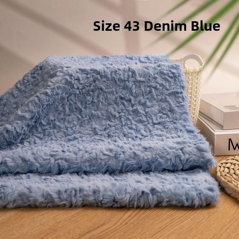 Thickened Rabbit Fur Brushed Cotton Doll DIY Fabric Rose Patterned Fur Collar Clothing Material Home Decor Sponge Pad Fabric