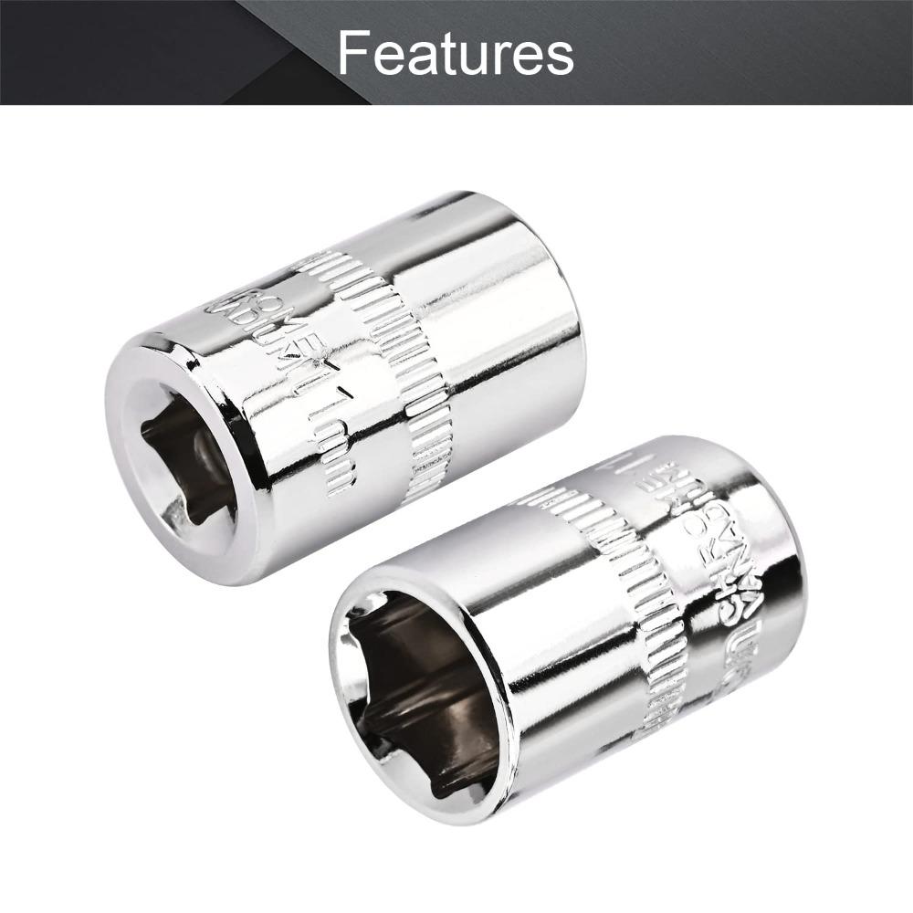 13pcs Silver Drive Socket Set 13pcs Wrench Adapter Polished Chrome Plating Wrench Head  handwork