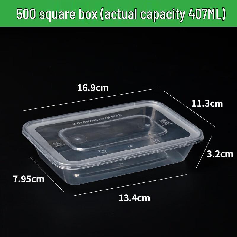 Green Baoyuan Thickened Portable Takeaway Containers Thickened Square Box