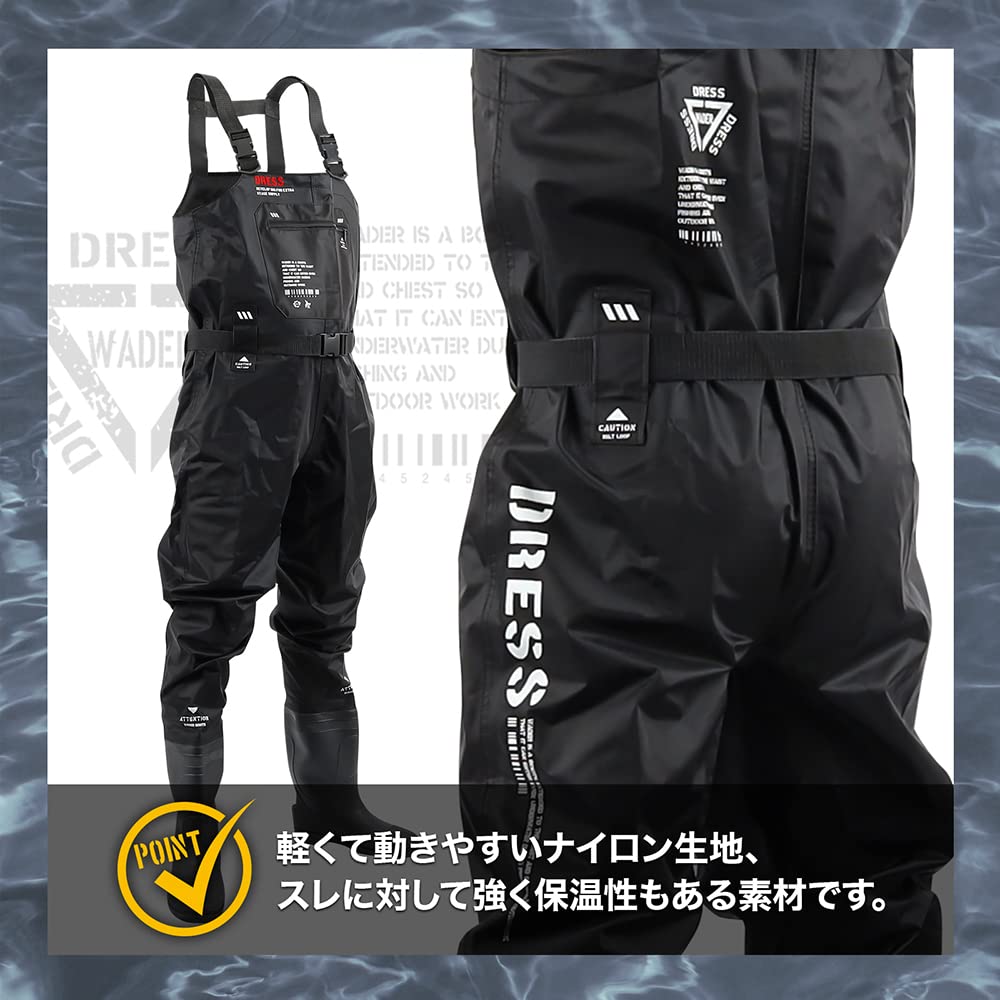 [DRESS] Radial Sole Waders Chest High Waders AIRBONE XL Slim Boots [Boots] 27~27.5