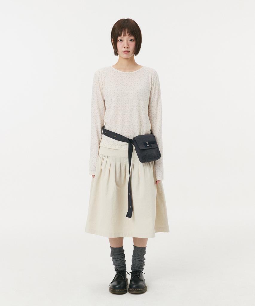 Ohesio Key Patterned Long Sleeve, Ivory