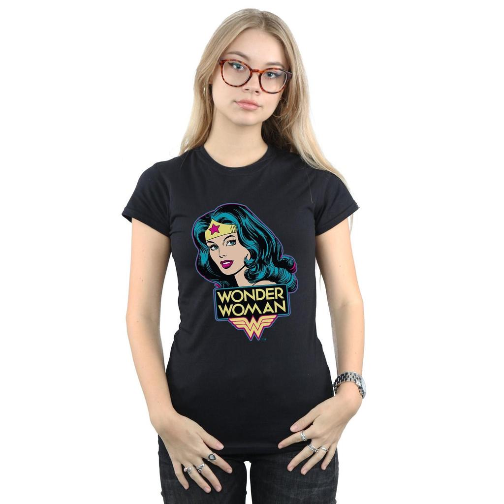DC Comics Womens/Ladies Wonder Woman Head Cotton T-Shirt