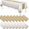 Disposable Polka Dot Tablecloth with Polyester Table Runner Waterproof Oil-Proof for Party Dining Table Decoration
