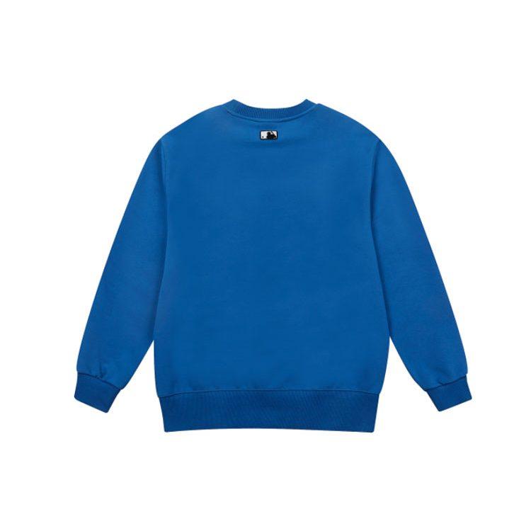 MLB Base Logo Sweatshirts Unisex Blue Crew Neck Moderate Regular 31MT08111-50U