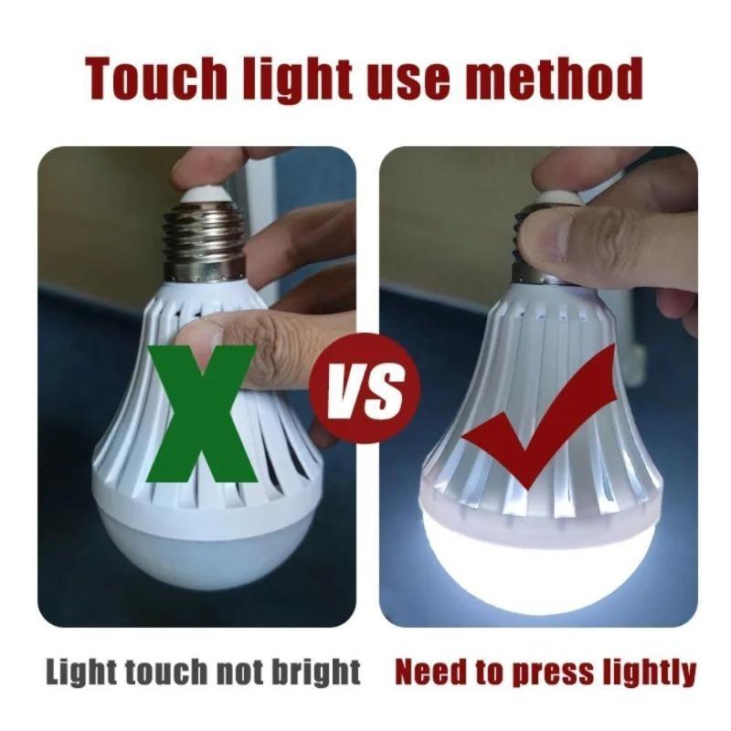 1/3/5PCS E27 Emergency LED Lamp Touch Light UP Bulbs 7W Rechargeable High Brightness Light Bulb Energy Saving Emergency Lights 5/7/9/12/15W