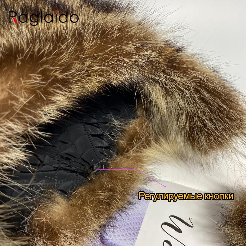 New Fluffy Raccoon Fur Bomber Hat Cat Ears Balls Trapper Hat Winter Warm Women Girls Outdoor Snow Earflap Hats