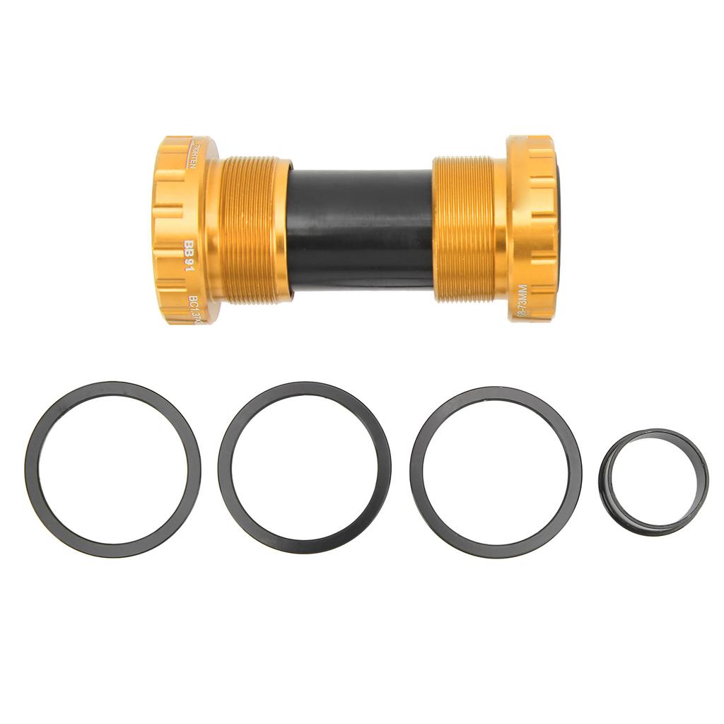 LeBycle Threaded Bike Bottom Bracket CNC Machining BB91 Mountain Bike Bottom Bracket for Outdoor Cycling