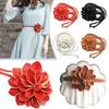 Floral Waist Chain Women Flower Decorative Luxury Rope Belts Woven Waistband Strap Waist Braid Tie Bohemian Belts For Women
