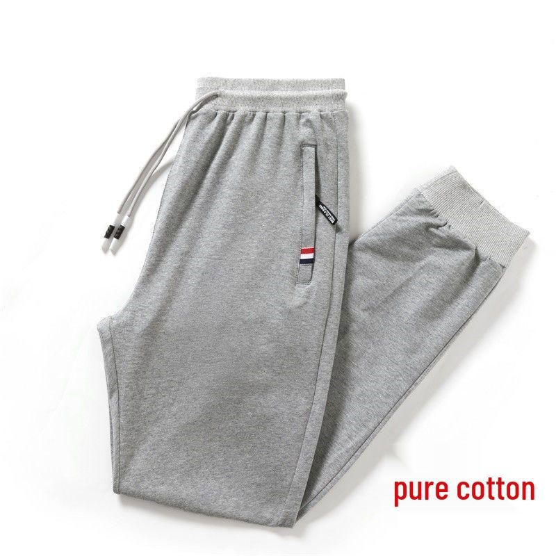 Pánské podzimní/zimní zateplené bavlněné tepláky s rovnými nohavicemi - Volný střih, nadměrná velikost, ležérní kalhoty