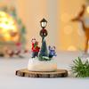 Glowing Resin Christmas Decor Mini House Lamp Ornament Light Up Festive Table Decor Holiday Gift Warm White LED Night Light Christmas Scene