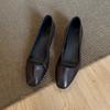 Sheepskin version~ French temperament inner height increase single shoes shallow mouth versatile one pedal commuter shoes simple professional work sh