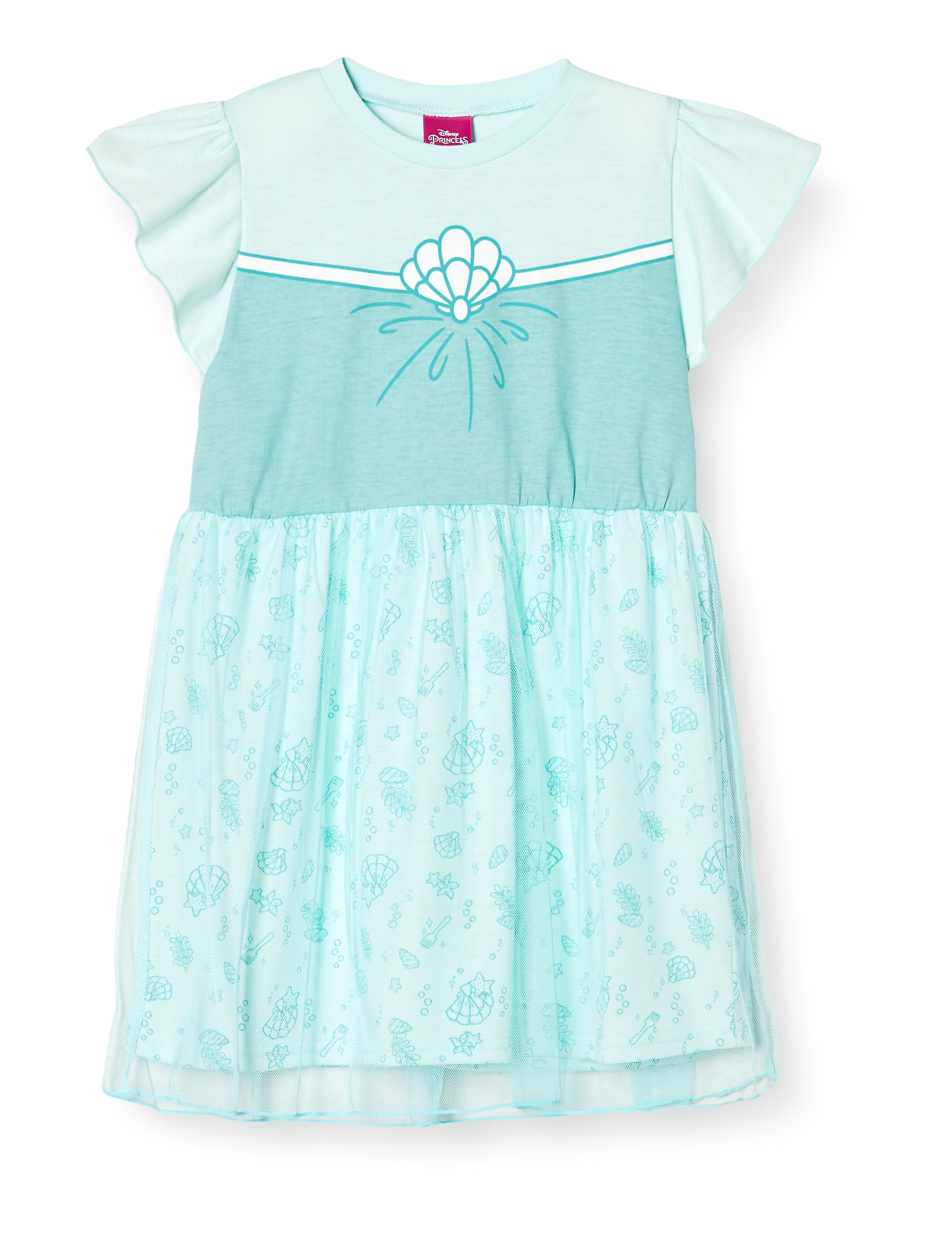 

Dress Princess Dress Ariel Elsa Rapunzel Cinderella Ruffle Sleeve Tulle Clothes Girls Kids 221102104 130 [Disney] Children s Children s