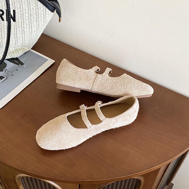 Fashion Fashion Buckle Strap Women Flats Mary Janes Shoes Casual Female Shallow Footwear Round Toe Ladies Flats With Shoes