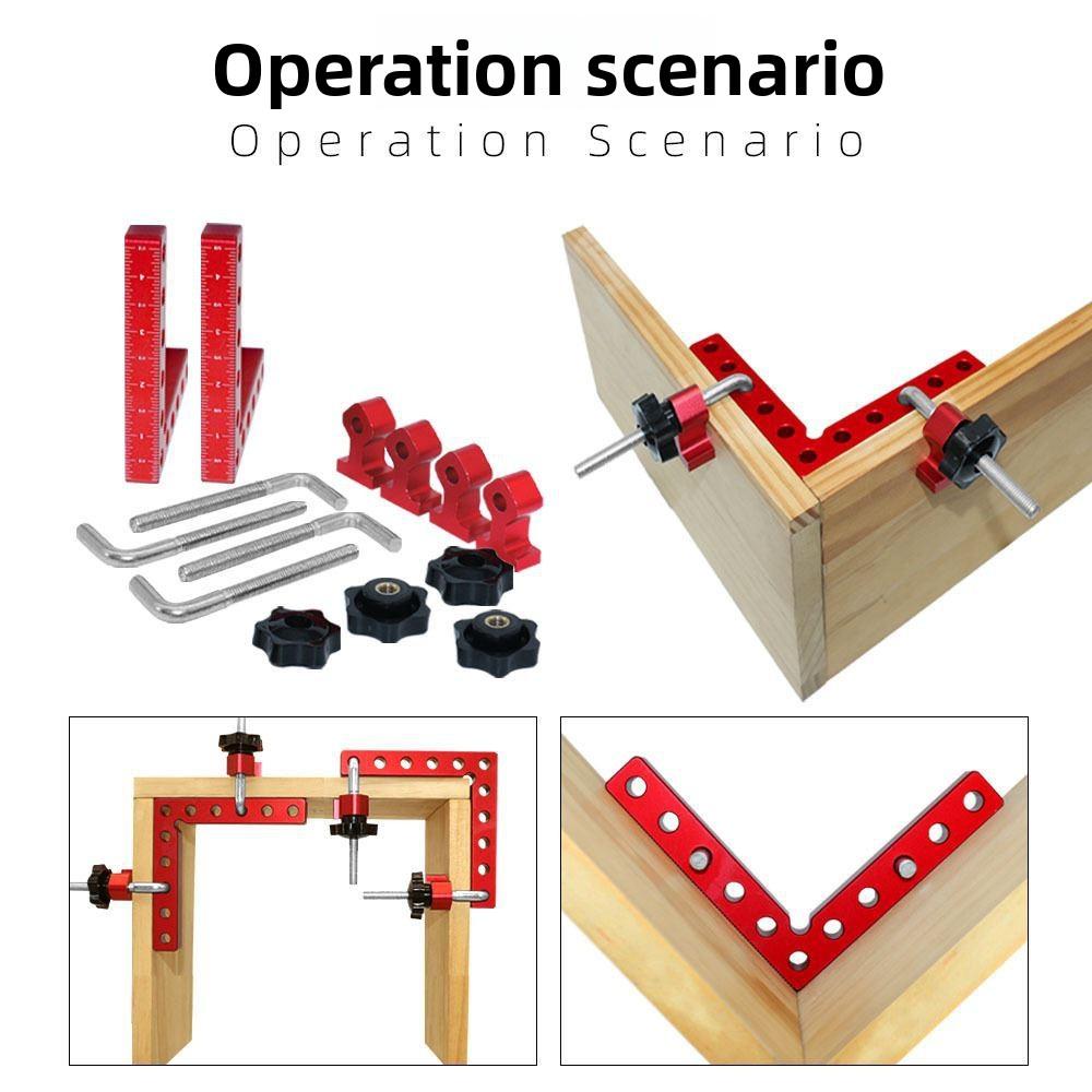 90 Degree Right Angle Clamp Aluminum Alloy Positioning Square Height Gauge Woodworking Tool