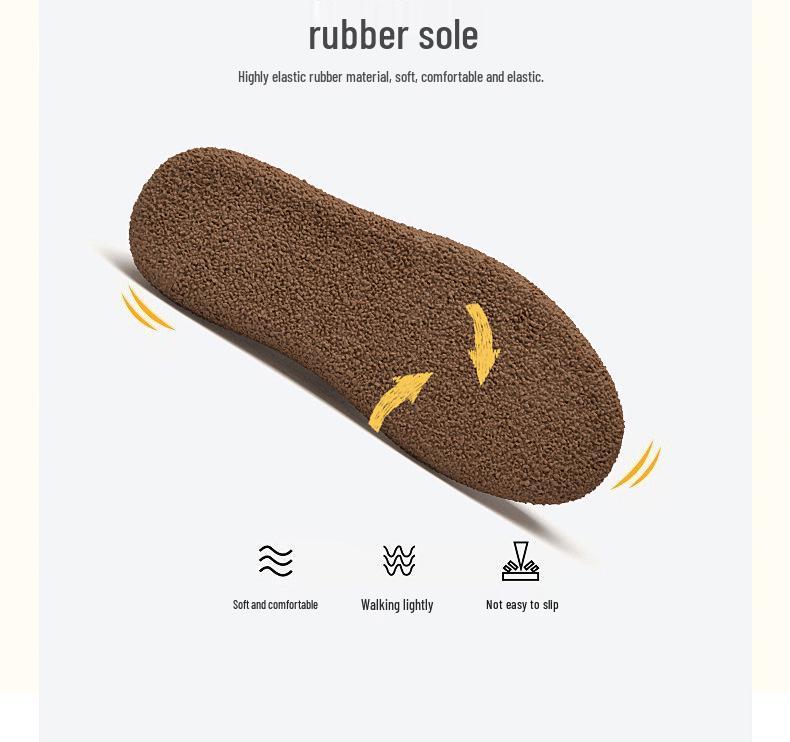 Men's European Suede Lace-Up Casual Shoes with Thick Rubber Soles - New Trendy Style