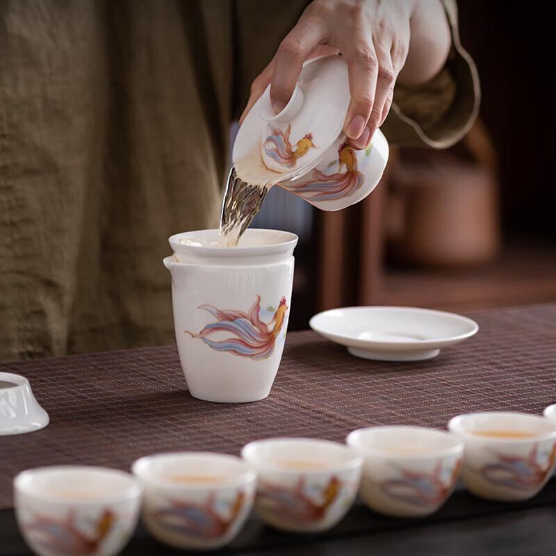 Jinyumantang Dehua Luxury Ceramic Kung Fu Tea Set