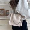 Niche design bag commuter new fashion texture pleated versatile autumn and winter shoulder messenger bag