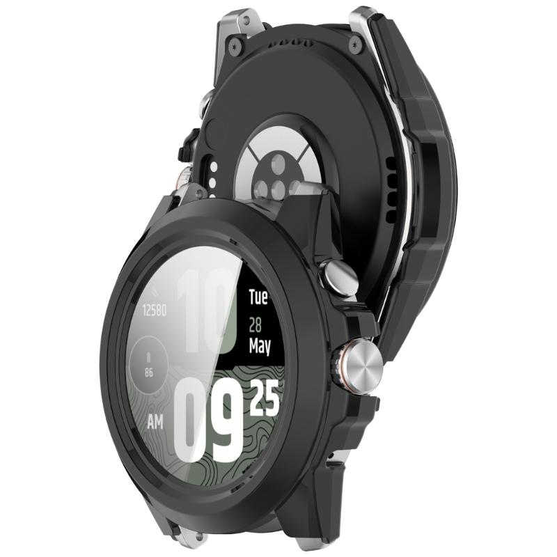 PC Full Coverage Smartwatch Integrated Tempered Glass Screen Protector Defense Hard Sleeve Case Guard Suitable for Watch