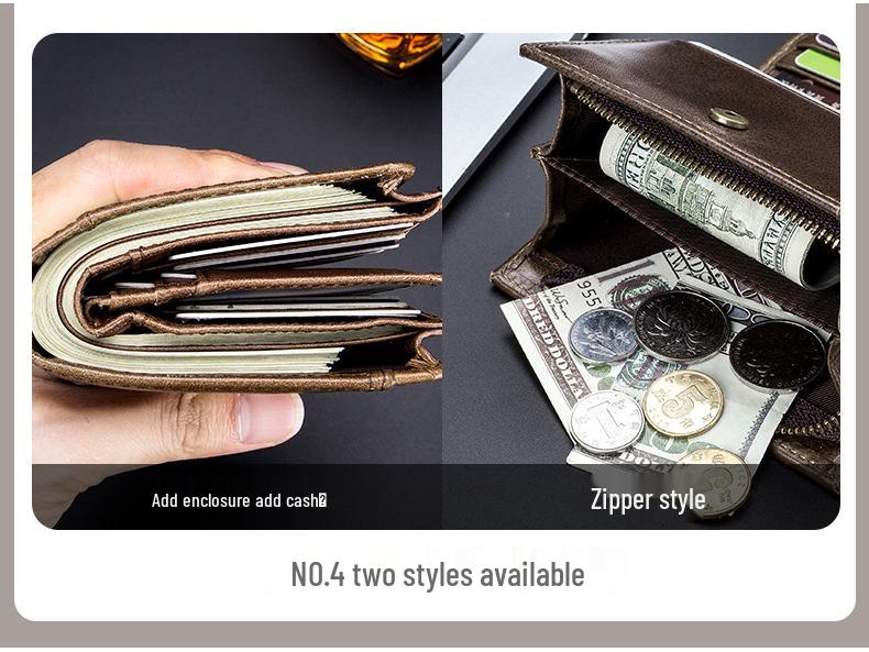 Herren Geldbörse und Kartenhalter aus echtem Leder