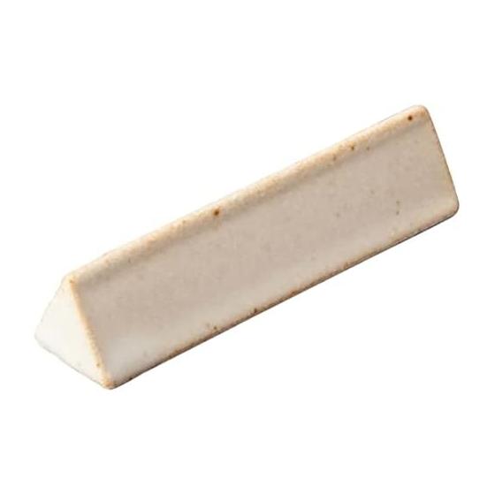 KAWAI KURABI Chopstick Rest, White Glaze, 1.2x1.2x5cm, Made in Japan, Square Translucent, Vintage Feel, Triangular Silhouette, Mino Ware