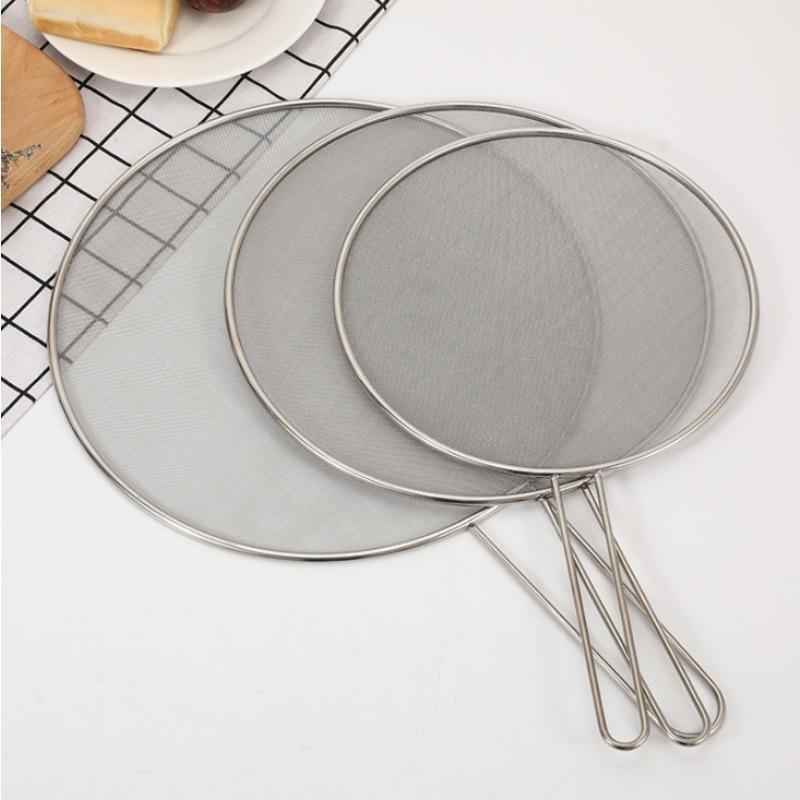 Stainless Steel Oil Mesh Pot Lid Cover Oil Cooking Splatter Screens Guard for Frying Pan Kitchen Accessories Gadgets Tools