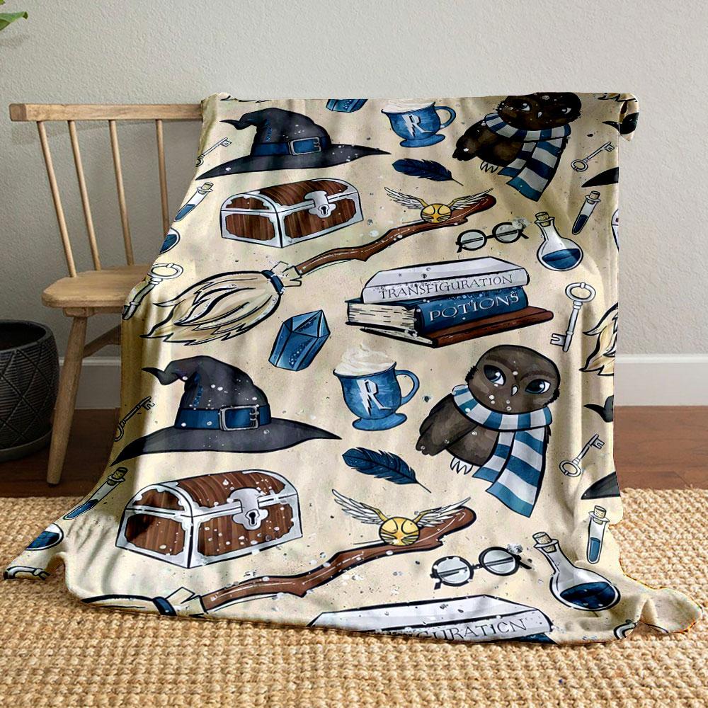 

Magic Elements Owl Wizardry Pattern Blanket bedroom Blanket for Livingroom Couch lunch break Soft Cozy throw for Friend s festival Gift 80cm x 120cm