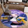 1pc Anime Design Round Carpet - Office Chair Mat, Non-Slip Rug for Anime Fans | Festival Gift, Seasonal Decor | Suitable for Home Office, Living Room