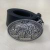 Retro Men's Zinc Alloy Animal Pattern Belt Buckle – Smooth Sports Design, Individually Packaged