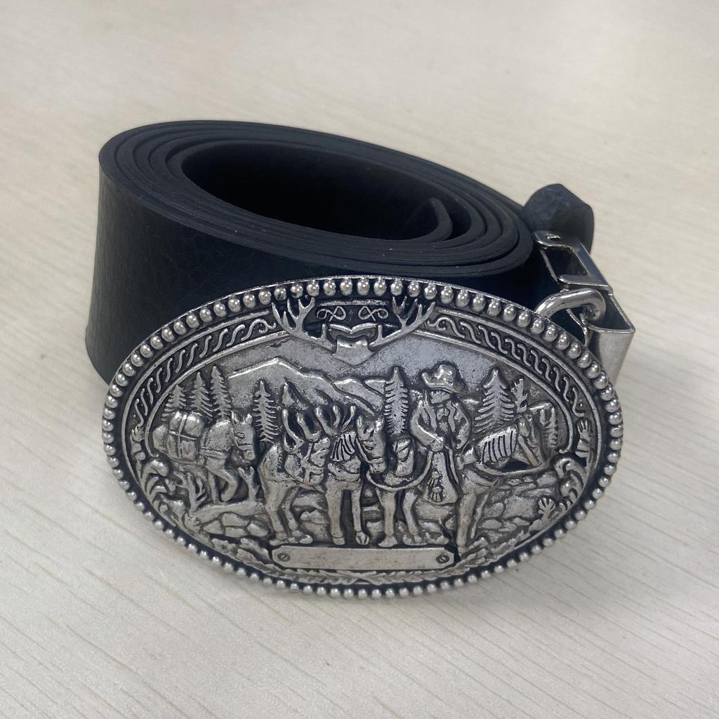 Retro Men's Zinc Alloy Animal Pattern Belt Buckle – Smooth Sports Design, Individually Packaged