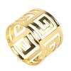 6pcs Napkin Ring Set Electroplating Golden Hollow Out Napkin Rings Buckles for Dining Anniversary Birthday Christmas