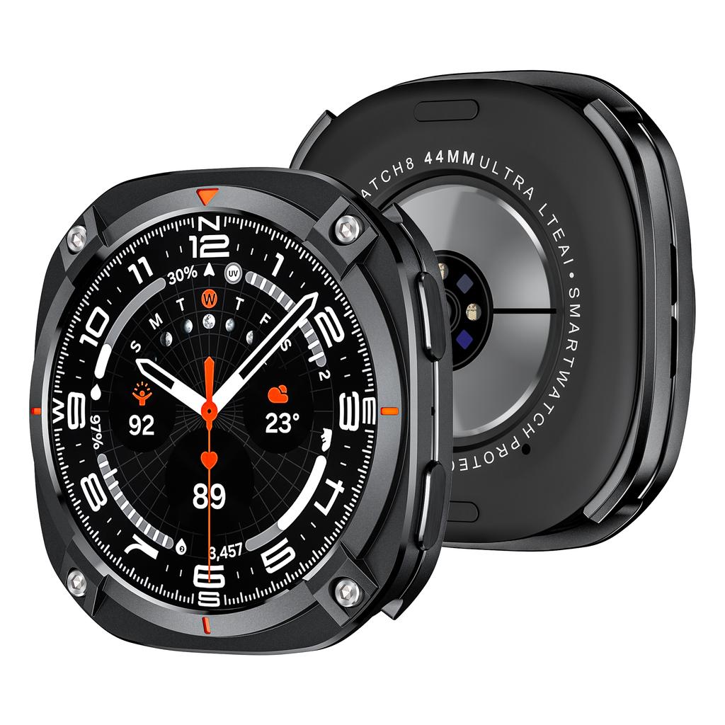 Armor Metal Case For Samsung Galaxy Watch 8 44mm Cover Case Accessories Hard Frame Metal Protective Bumper for Galaxy Watch 8