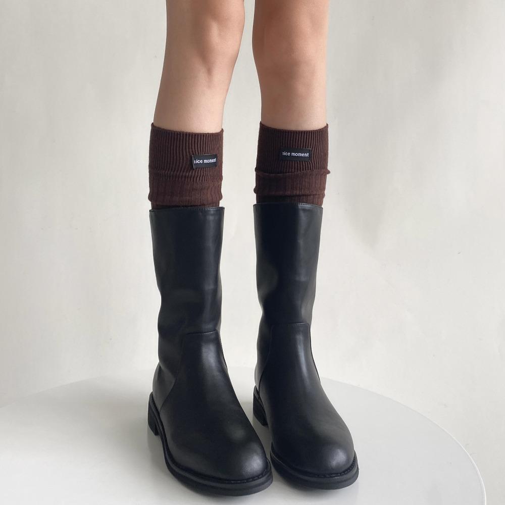 English Letters Calf Socks High Tube Knitted Stocking Fashion Knee-high Socks  Winter