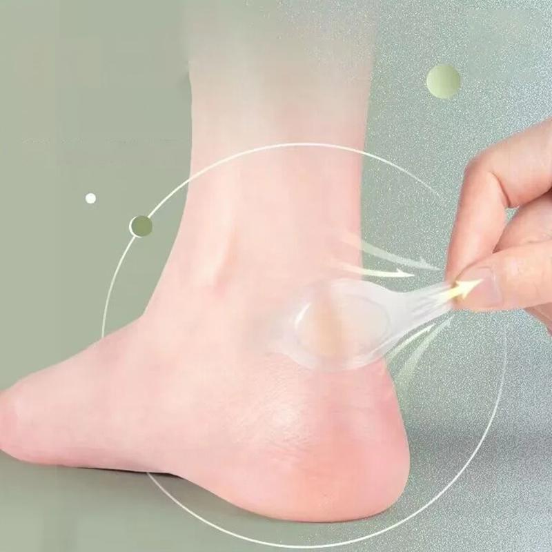 5 Pcs Gel Heel Protector Foot Patches Adhesive Blister Pads Hydrocolloid Heel Liner Shoes Stickers Pain Relief Plaster Foot Care
