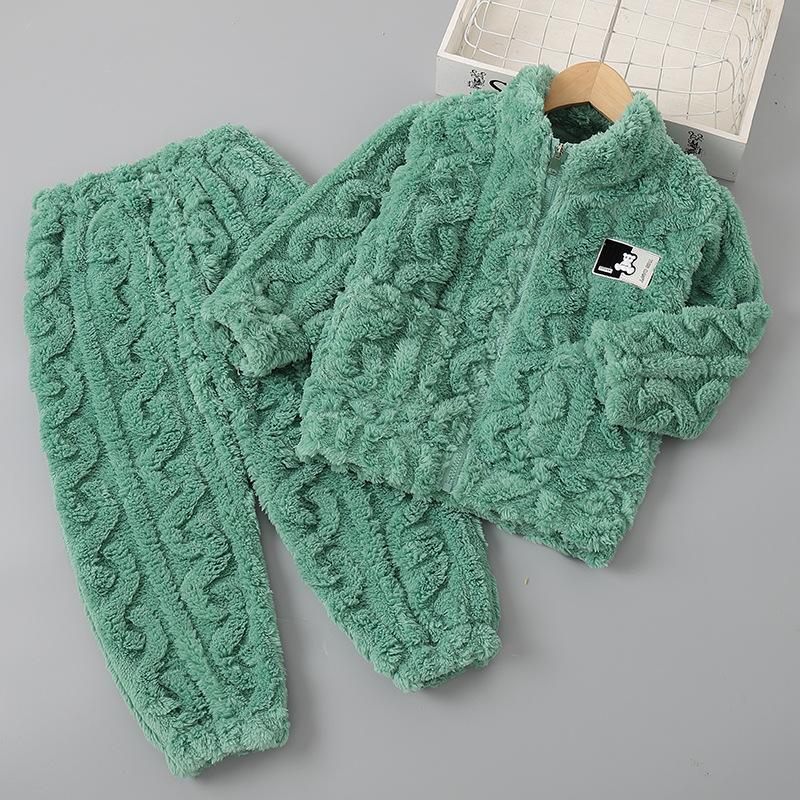 Kinder Herbst Winter Nachtwäsche Flanell Pyjamas Für Mädchen Jungen Langarm Tops + Hosen Anzüge Mode Hause Kleidung Baby Kind Schlaf kostüm