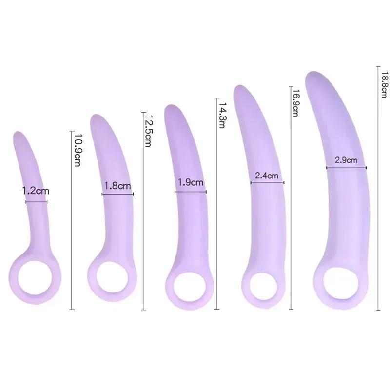 5PCS Dilator Kit  Vaginal Muscle Training Strengthen Rejuvenate Anal Plugs Sexs Toy Pleasure Butt Plug Adult Toys For Men Women