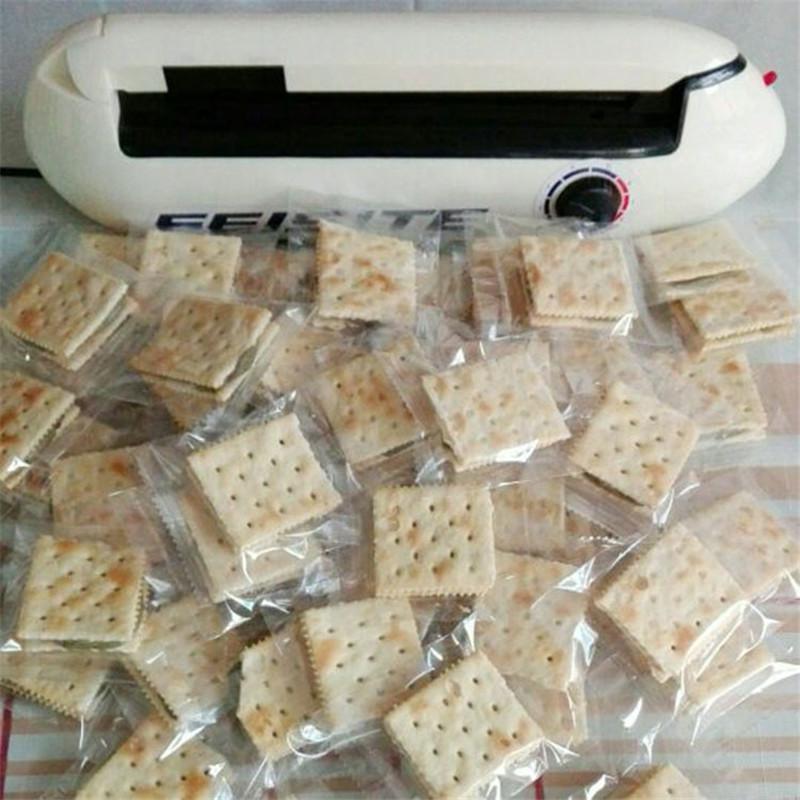 100Pcs Thicken Transparent Plastic Machine Seal Bags Clear Food Biscuit DIY Baking Cake Bag Decoration Gift Cookie Packing
