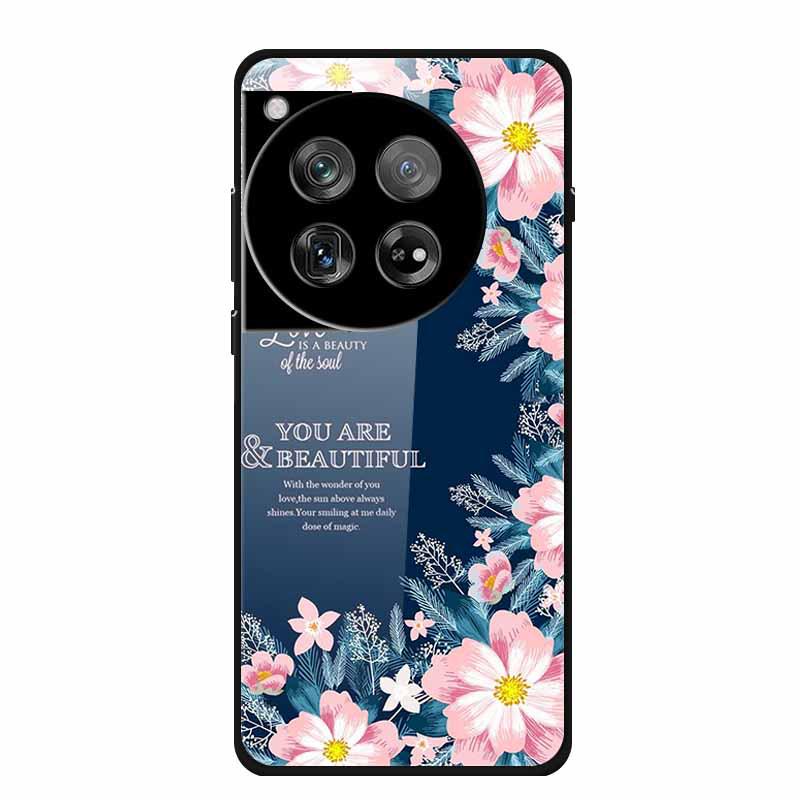 Personalized Seven-Colored Tempered Glass Phone Case for OnePlus 12 - Unisex