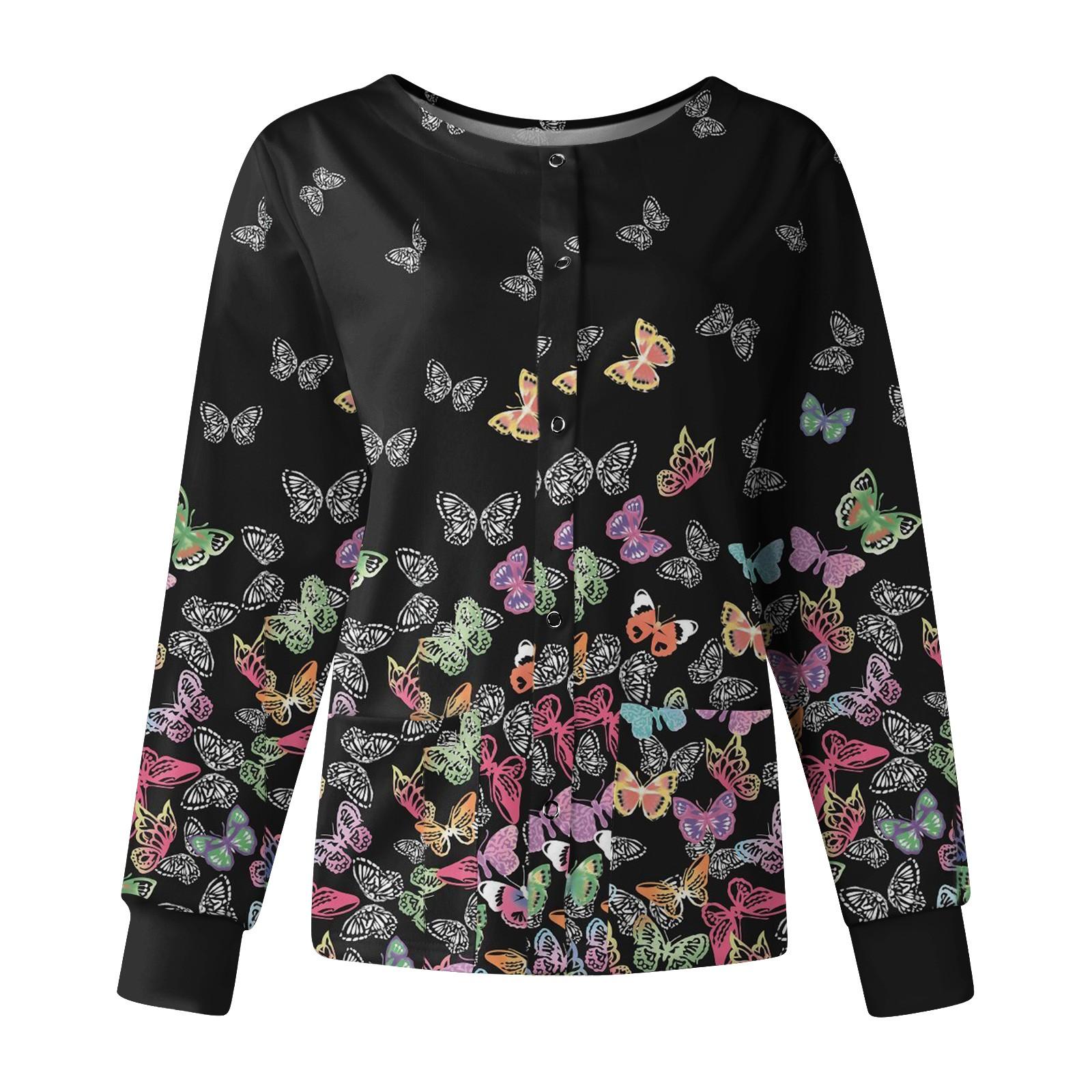 

Женские топы с длинными рукавами и карманами, рабочий воротник-стойка, однобортный защитный комбинезон, куртка, топ L чёрный