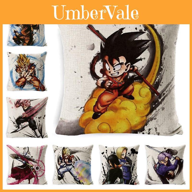 Fronha de Almofada Dragon Ball Incrível Capa de Almofada Quadrada de Desenho Animado Para Sofá Estiloso Decoração de Casa