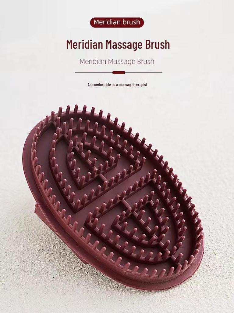 Meridian Soft Silicone Body Massage Brush for Calf, Abdomen, and Back Therapy