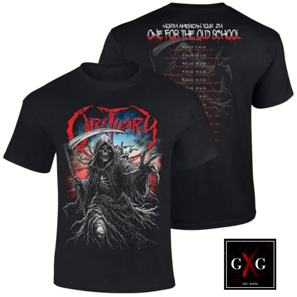 ОБЪЯВЛЕНИЕ о смерти cd lgo REAPER OLD SCHOOL TOUR Официальная ФУТБОЛКА SM Новая умирающая от всего Унисекс Футболка M