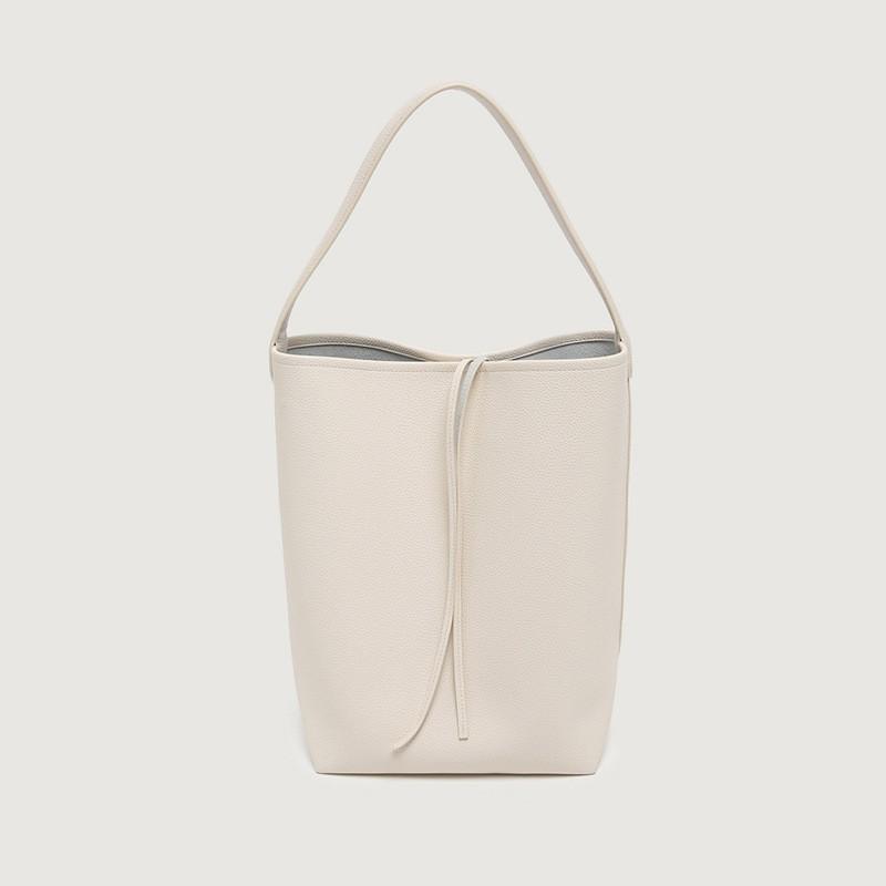 

Large-capacity Commuter Bucket Bag Niche All-matching Tote 2025 New Casual One-shoulder Underarm білий