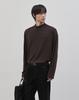 WORK ON BODY OFF Rested Semi-Overfit Mock Neck Knit [Brown]