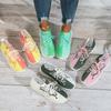 Women Sneakers Butterfly Printing Sport Shoes Fashion Knitted Fabric Mesh Trainers Soft Thick Sole Walking Jogging Running Shoes