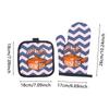 2pc/set  Microwave Baking BBQ Glove Cotton Cute Oven Mitts Heat Resistant Linen Potholders Non-slip Kitchen Cooking Tools Mitten