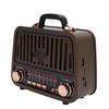 Retro Bluetooth Speaker AM FM SW Radio Rechargeable Vintage Wireless Speaker with Telescopic Antenna