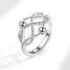 Damen geflochtener Twist-Ring Unendliche Liebe Design drehbar Angstlinderung Stressreduzierender Schmuck für Mädchen