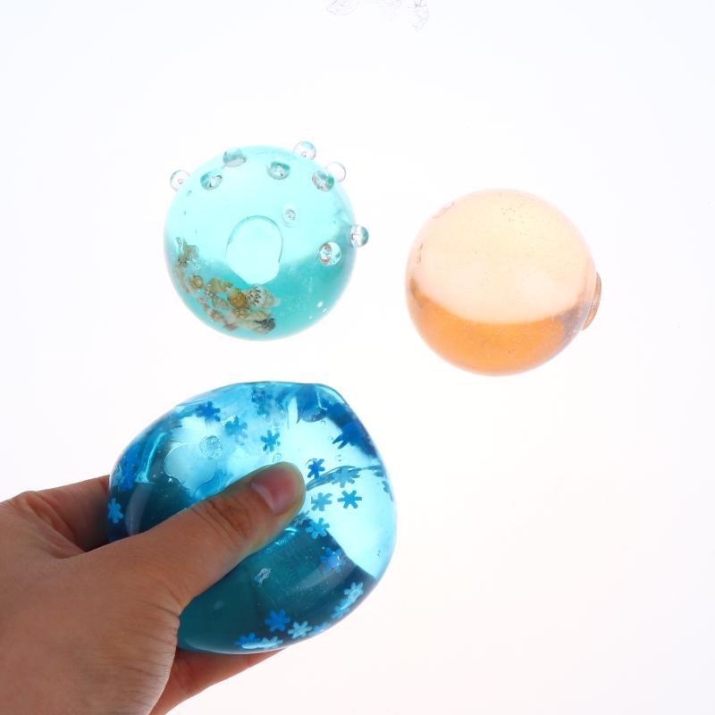 1Pcs Cute Hi Anti Stress Fidget Toys Soft Simulated Transparent Ball Maltose Toy Quick-Rebound Decompression Toy