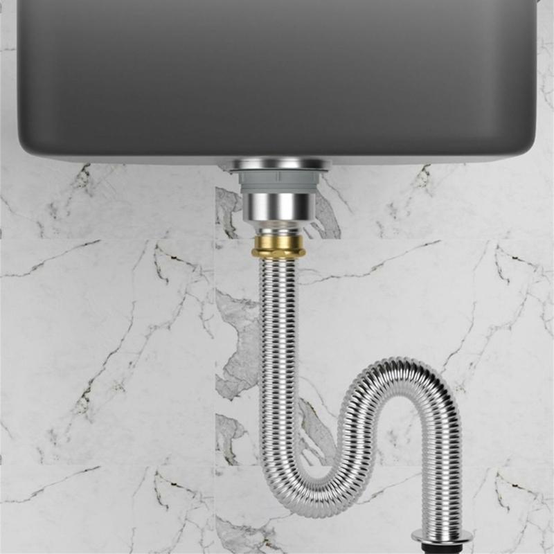 Sistema di scarico per lavello da cucina senza odori con elevata efficienza di flusso Tubo di scarico per lavello robusto Accessorio per uso domestico